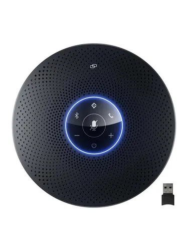 EMEET OfficeCore M2 Max Konferenzlautsprecher - Professioneller Bluetooth Konferenzlautsprecher für 5-10 Personen. Mit 360° Mikrofonaufnahme und intelligenter VoiceAI-Technologie für klare Kommunikation in Meetings.