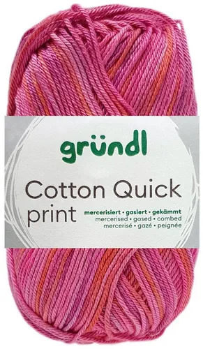 Gründl 50 Gramm Gründl Cotton Quick Print Strickgarn Farbauswahl Bastelgarn