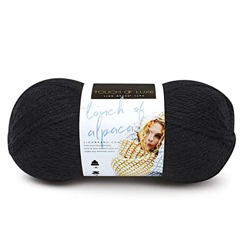 Lion Brand Yarn „Touch of Alpaka“-Garn, 1 Knäuel, schwarz