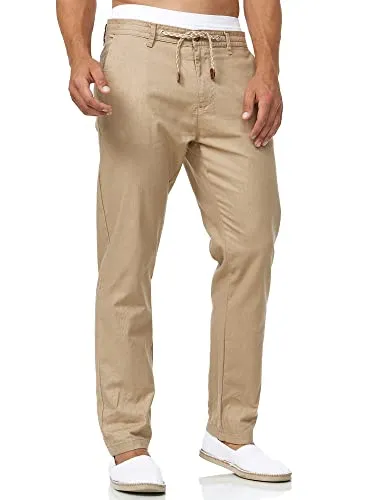 Produktbild Indicode Herren Veneto Leinen-Baumwollhose | Freizeithose für Männer in Cornstalk, XXL