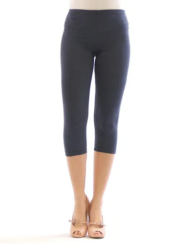 Damen 3/4 Capri Leggings Leggins kurze Knie Hose Baumwolle