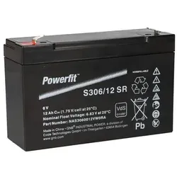 Exide Powerfit Bleiakku AGM 6V 12Ah S306/12 SR von Exide
