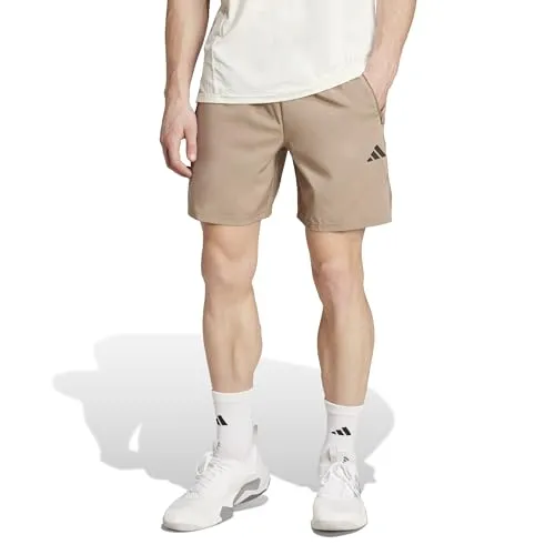 adidas Performance Trainingsshorts Herren - Braune Fitnessshorts in Größe L - Trainingsbekleidung aus 100% recyceltem Polyester, ideal für Fitness & Training, bietet Komfort und Bewegungsfreiheit.