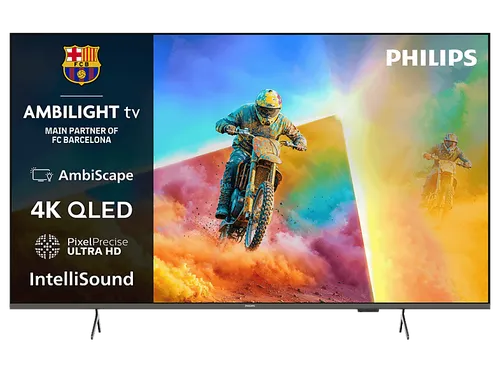 PHILIPS Ambilight TV 50PQS8651/12 QLED (Flat, 50 Zoll / 126 cm, UHD 4K, SMART TV, Ambilight)