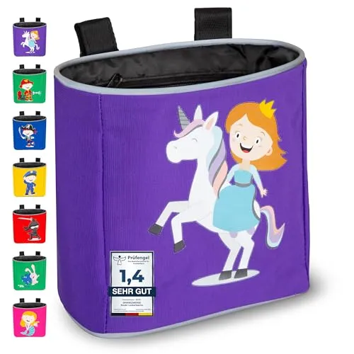 GRINSEZWERGE Kinder Laufrad Lenkertasche Fahrrad, Lenker Fahrradkorb Fahrradtasche Laufradtasche Lenkerkorb | Dreirad Scooter Roller Tasche Zubehör Kinderfahrrad | Prinzessin