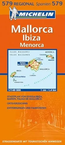 Mallorca, Ibiza, Menorca (MICHELIN Regionalkarten, Band 579)