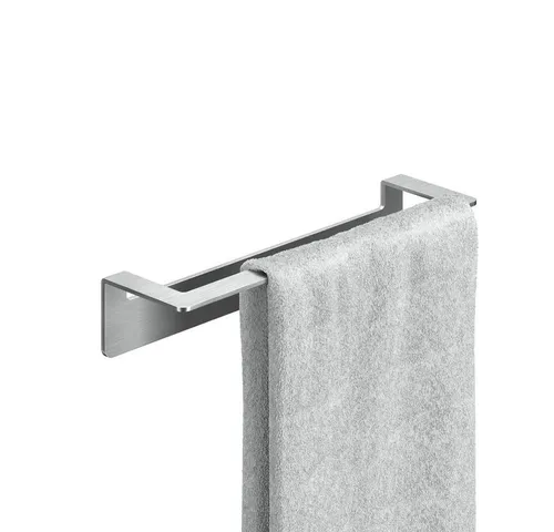 WEISSENSTEIN Handtuchstange Edelstahl 30cm schwarz - Selbstklebender Handtuchhalter für Ihr Bad - Bademantel- & Handtuchhaken, rostfreier Edelstahl, einfache Montage ohne Bohren dank selbstklebendem 3M System, ideal für glatte Oberflächen.