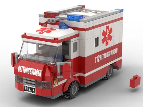 Kiddicraft KC1203 Rettungswagen • 296 Teile • 3 Figuren • kompatibel