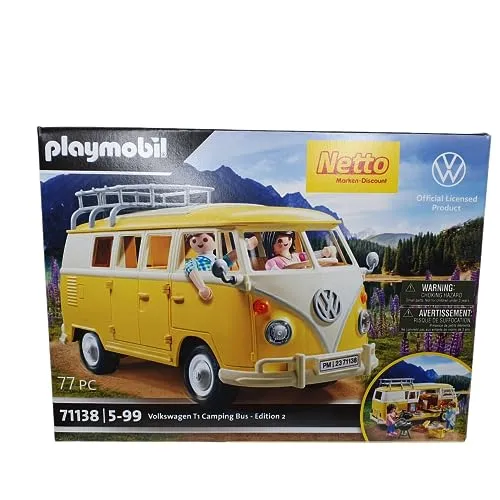 PLAYMOBIL 71138 Volkswagen T1 Camping Bus Gelb - Sonstige, kreatives Spielzeug für Kinder ab 5 Jahren, fördert die Fantasie und das Rollenspiel
