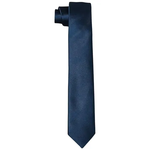 DonDon Krawatten für Herren handgefertigt Seiden-Look 6 cm in blau von DonDon