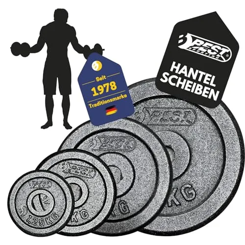 BEST SPORTING Gewichte Hantel PRO - Hantel Gewichte Set von 1,25kg bis 10kg - Hanteln - Robuste Hantelscheiben aus 100% Gusseisen, ideal zur Steigerung deines Trainingsfortschritts mit einem Schnellverschluss für einfache Handhabung.