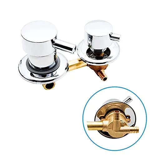 AFUDER Wandmontage Dusche Zimmer 2/3/4/5 Wege Wasserauslass Messing Dusche Wasserhahn Schraube oder Intubation Kupfer Mischventil kaltes warmes Wasser Mischer Messing verchromt