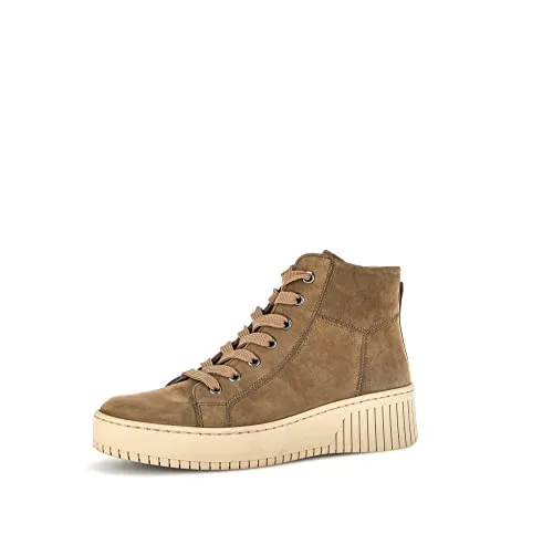 Gabor Damen Schnürstiefeletten, Frauen Stiefeletten,Wechselfußbett,Best Fitting,uebergangsschuhe,uebergangsstiefel,nut (Panna),42 EU / 8 UK