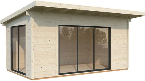 Palmako Gartenhaus Grace Slide Plus, 544x381 cm, modernes Design - Das Palmako Gartenhaus Grace bietet 14,1 m² Raum für Homeoffice, Gäste oder Poolhaus. Mit schlichten Panorama-Schiebetüren und robusten Wandpaneelen ist es ideal für vielfältige Nutzung im Garten.