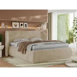 MKS MEBLE Polsterbett CAELA CLASSIC 140x200 mit Bettkasten - Modernes Polsterbett mit Stauraum und elegantem Design. Der gasdruckunterstützte Bettkasten bietet viel Platz für Bettwäsche. Hohe Liegehöhe von 40 cm für optimalen Schlafkomfort.