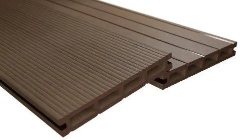Endorphin Terrassendielen® 38m² Braun WPC Komplettset - Gestalten Sie Ihre Terrasse zur Wohlfühloase mit langlebigen WPC-Dielen. Pflegeleicht und witterungsbeständig, ideal für entspanntes Barfußlaufen und schnelles Verlegen dank praktischem Klicksystem!
