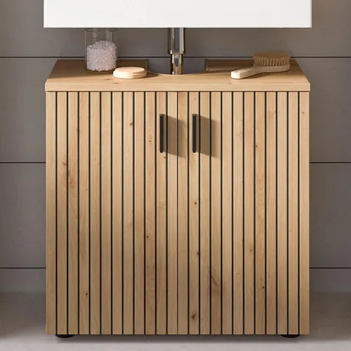 Lomadox Waschbeckenschrank MACKAY-158, 60 cm Eiche