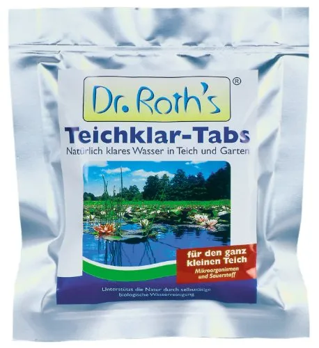 Söll 80386 Dr. Roth's Teichklar, 4 Tabs - mikrobiologische Teichreinigung, Algenprophylaxe, Mikroorganismen für natürliche Wasserklärung im Teich Schwimmteich Fischteich