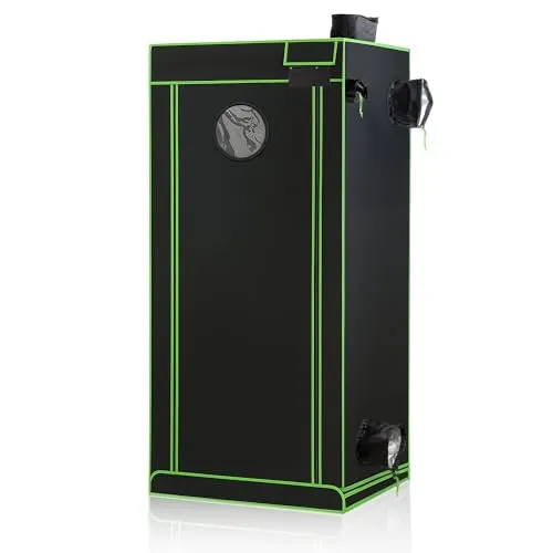 HIGHWERK Growzelt 80 x 80 x 180 cm: Indoor Grow Tent für Pflanzenzucht - Zuchtzelte für Hydrokulturen – schaffen Sie ideale Bedingungen für Pflanzen mit 95% Lichtreflexion und einfacher Montage für ganzjähriges Wachstum.