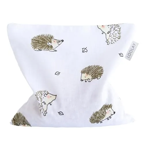 LOOLAY Kirschkernkissen Mikrowelle 20x20 cm – Wärmekissen aus 100% Baumwolle – Kirschkern Kissen Ideal bei Muskelverspannungen oder Menstruationsbeschwerden (IGEL)