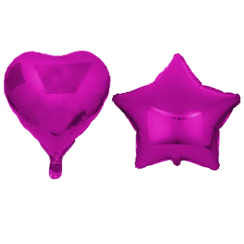 Folienballon Herz, Stern 45 cm Helium Luftballon Deko Ballon Geburtstag Party