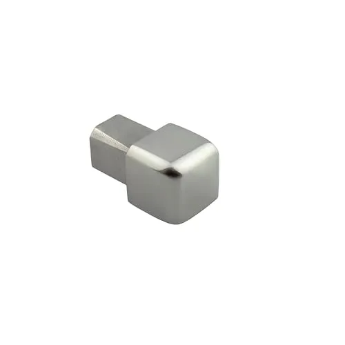 Quadrat Ausseneck Edelstahl V2A 12mm glänzend