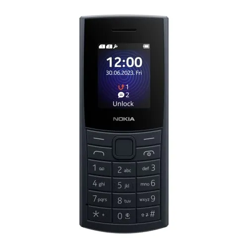 Nokia 110 4G 2024 Blue - Simlockfreies Handy mit 4G-Netzwerk für HD-Sprachanrufe, 2 Zoll Display, Bluetooth 5.0 und langer Akkulaufzeit – ideal für einfache Kommunikation ohne Komplikationen.