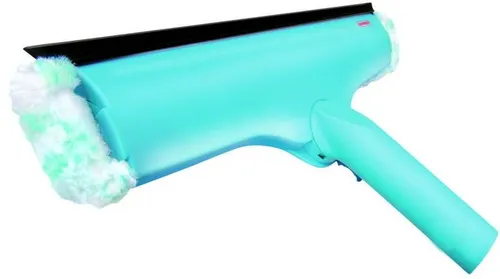 LEIFHEIT Fensterwischer 3in1 Mini - Fensterwischer & -abzieher, vielseitig einsetzbar mit Mikrofaser für streifenfreie Reinigung und ergonomischem Griff für komfortable Anwendung.