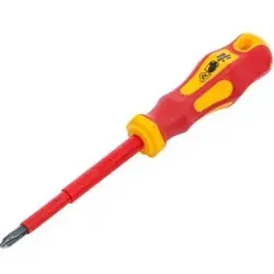 BGS VDE-Schraubendreher Kreuzschlitz PH2 Klingenlänge 100 mm