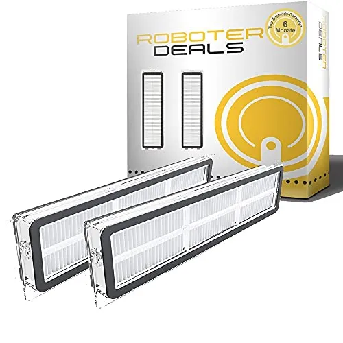 Roboter Deals - Feinstaub-Filter, Ersatzfilter (2 Stück) für Dreame D10 Plus Staubsaugroboter. 100% geprüfte Passgenauigkeit, dichte Filterstruktur, feine Filter-Lamellen, höchste Qualität.