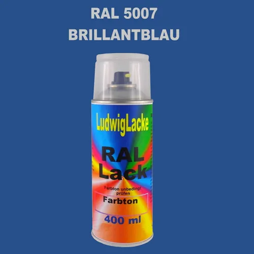 Ral Spraydose 5007 Brilliantblau 400ml glänzend Buntlack für Metall Holz Glas