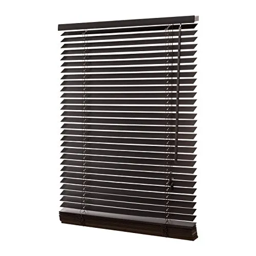 Produktbild Ventanara® Holzjalousie 35mm Schwarzbraun – Echtholz Jalousette 50 x 130 cm