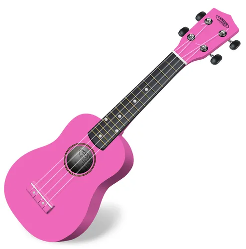 Classic Cantabile US-100 PK Sopranukulele - Gitarren - Leichte und stilvolle Sopranukulele mit 15 Bünden und offener Stimm-Mechanik für müheloses Stimmen, ideal für Anfänger und Musikliebhaber.