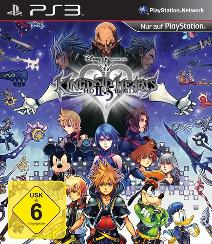Kingdom Hearts HD 2.5 Remix für PS3 - Action & Abenteuer Spiel von Square Enix, erlebe die magische Reise mit einzigartigen Charakteren und fantastischer Grafik, USK ab 6 Jahren.