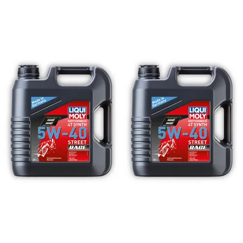 LIQUI MOLY 1685 Motoröl Motorbike 4T Synth 5W-40 Street Race 2x 4L