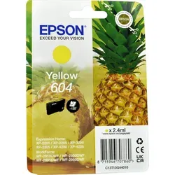 Original Epson Tinten Patrone 604 yellow C13T10G44010 - Hochwertige Tintenpatrone für bis zu 130 Seiten, ideal für Epson Expression und WorkForce Drucker