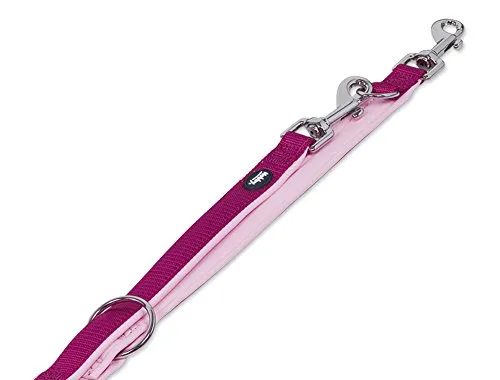 Nobby Führleine Classic Preno, himbeere/pink - 200 cm - Klassische Hundeleinen mit weichem Neoprengriff, dreifach verstellbar für optimalen Komfort und Kontrolle.