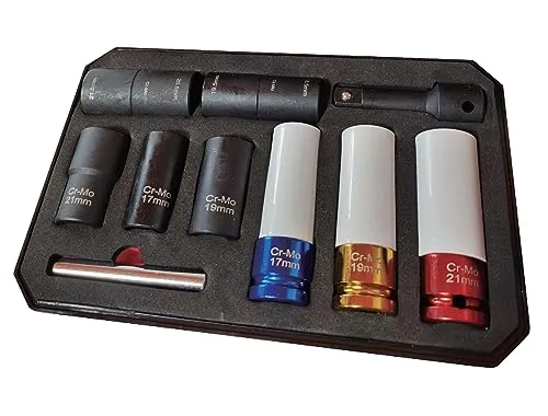 Stahl-Faust Radschrauben Spezial Linksausdreher Schonnüsse Satz 10-TLG.