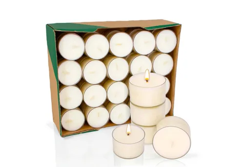 Wiseware Teelichter - 80 Stück aus 100% Rapswachs - Nachhaltige Teelichter aus 100% Rapswachs, perfekt für Deko und Gastronomie. Lange Brenndauer von bis zu 7 Stunden, ideal für stimmungsvolle Abende und Feste. Umweltfreundlich und vegan!