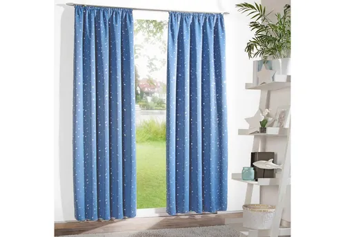 Weckbrodt Vorhang Sarin, blickdicht und thermoisolierend in blau von Weckbrodt