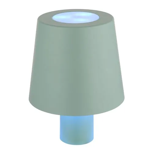Flaschenlampe LED Tischlampe grün Flaschenaufsatz Tischleuchte mit RGB Farbwechsel, Touch, Akku, kaltweiß, DxH 10,5 x 14 cm