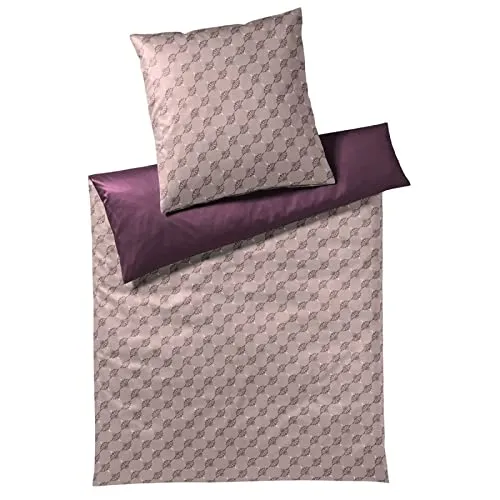 Joop! Bettwäsche Cornflower Double 4083 - Powdered Berry - Bettwäsche-Set aus 100% Baumwolle in edlem Rot-Ton mit atmungsaktivem Mako-Satin und flexibler Wendeoptik, pflegeleicht und ideal für alle Jahreszeiten.