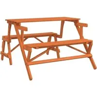 vidaXL Picknicktisch mit Bänken 2-in-1 - Massivholz Tanne, wetterbeständig und vielseitig für Garten und Terrasse