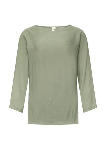 Q/S by s.Oliver Damen Pullover 2150255, Green 7219, XL - Stylischer Pullover für Damen mit Rundhalsausschnitt und 3/4-Ärmeln, perfekt für einen lässigen Look und bequem im Regular Fit.