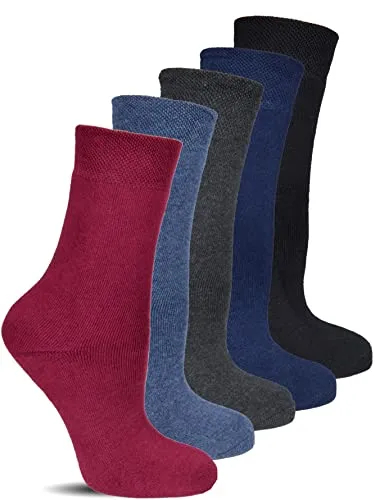 Frostfighter Damen Thermosocken ohne Gummi (6x Paar) Wintersocken Baumwolle Ski Vollfrottee Innenfutter (as3, numeric, numeric_35, numeric_38, regular, regular, Bunt 3, 35-38)