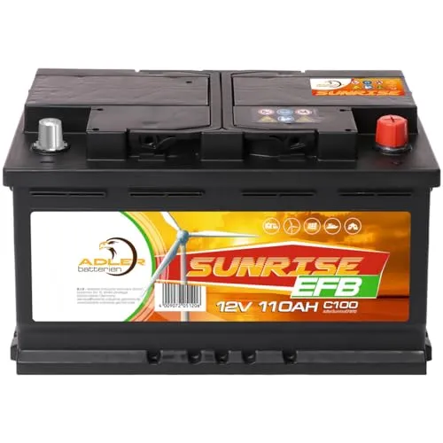 Solarbatterie 110Ah 12V Solar Akku Wohnmobil Boot Wohnwagen Camping Batterie