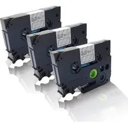 Print-Klex 3x Schriftbänder kompatibel kompatibel mit Bother Ptouch TZE-135 P-Touch 1000 1000 BTS 1000 F 1005 BTS 1005 F 1005 FB 1010 1080 1090 12...