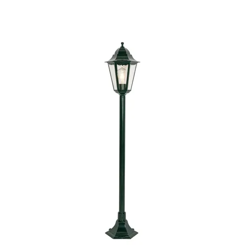 Qazqa - Klassische Antik Außenleuchte New Orleans - Pfostenlichter für den Außenbereich, elegante 125 cm hohe Sockelleuchte in dunkelgrün, ideal für stimmungsvolle Außenbeleuchtung, IP44 geschützt und LED geeignet.