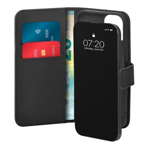 SBS Case Wallet Stand for iPhone 15, Schwarz Handyhülle #1907176