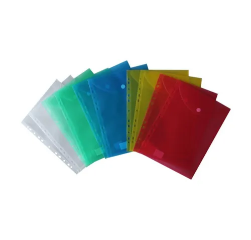 EXXO by HFP Organisationsmappe Dokumententaschen A4, aus PP (10-St), zum Abheften mit EURO-Lochung, Abheftrand, Klappe und Klettverschluss